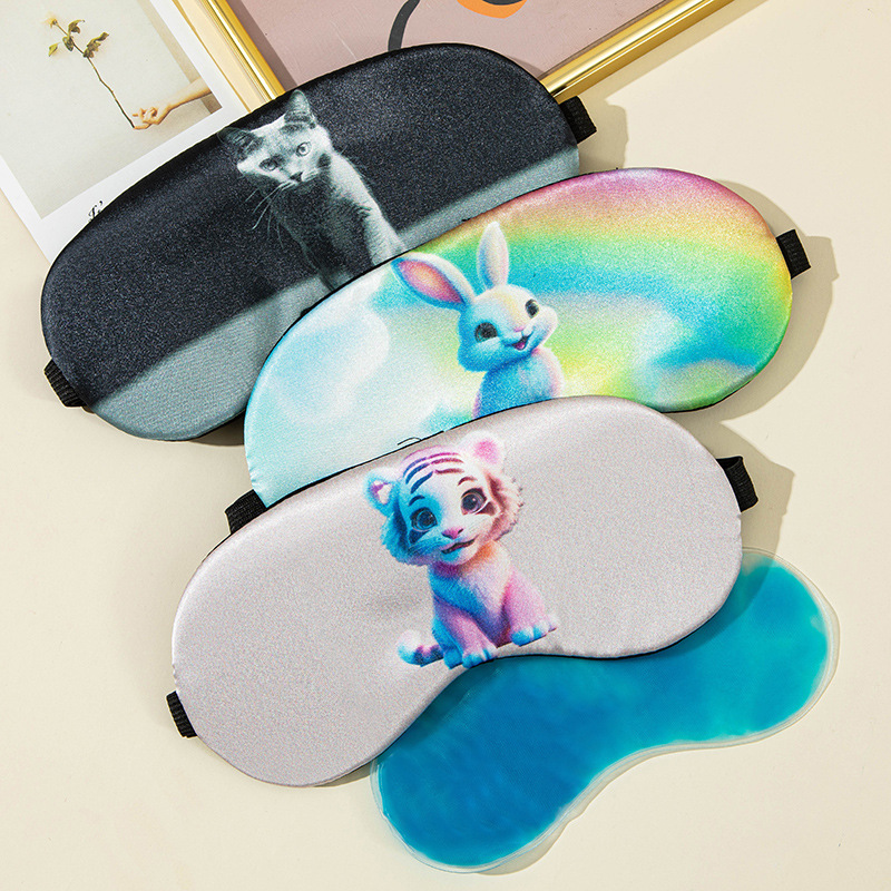 Creative HD printing silk eye mask