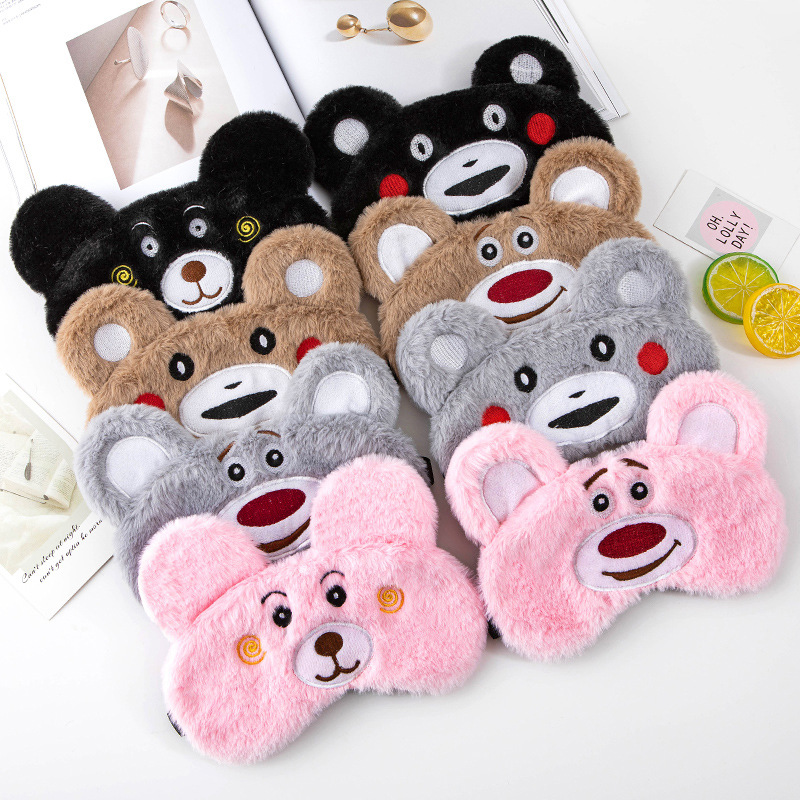 Cuddly Bear cartoon plush sleeping eye m
